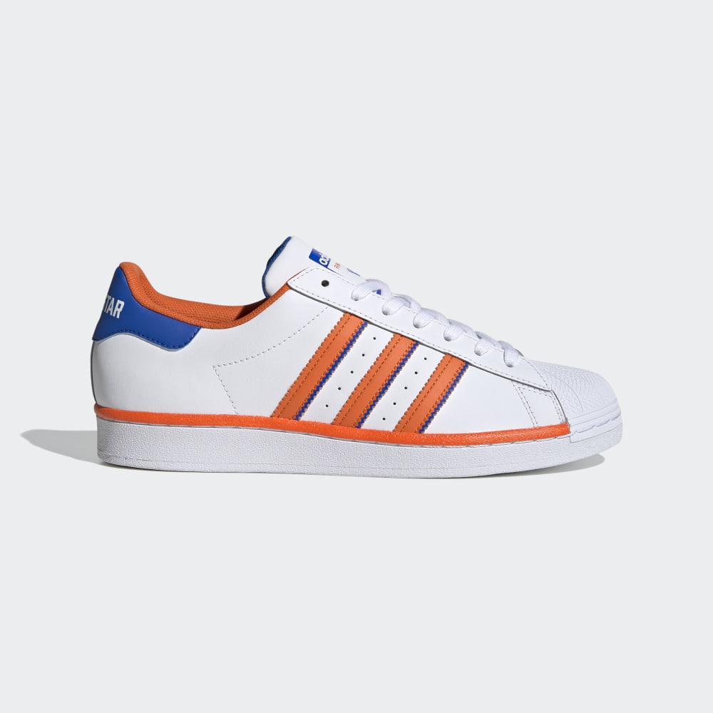 Adidas Men's Superstar Originals Shoes Grey/Orange/Blue Ireland FV3034